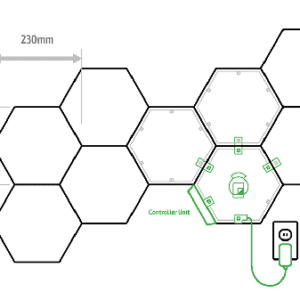 پنل هوشمند روشنایی نانولیف مدل Hexagon Starter Kit تعداد 9 عددی