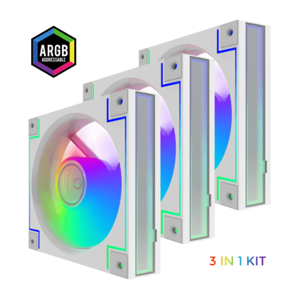 فن کیس گیمینگ گیم‌ مکس RD300 White بسته 3 عددی - Image 3