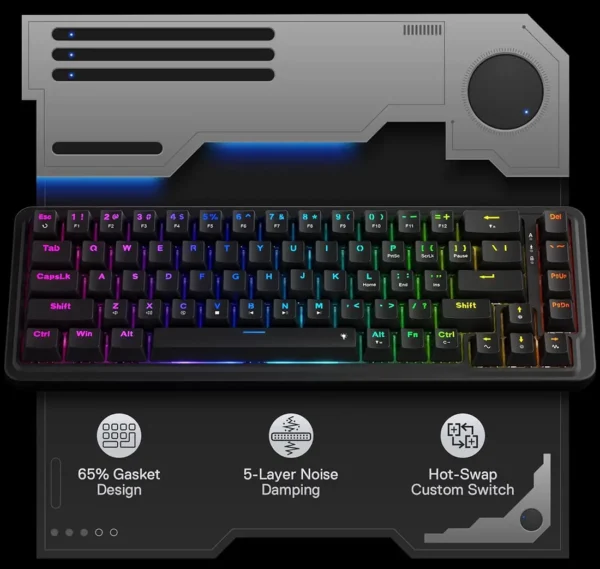 کیبورد مکانیکال گیمینگ ردراگون NOVA K709 RGB - Image 5
