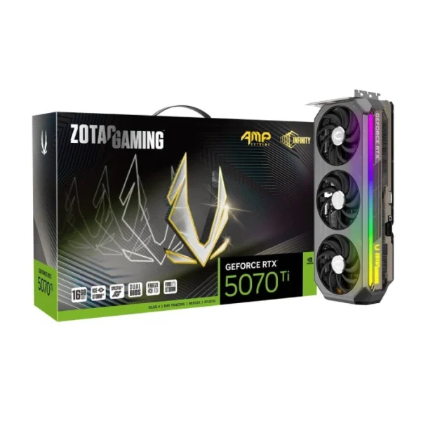 کارت گرافیک زوتک مدل GAMING GeForce RTX 5070 Ti AMP Extreme INFINITY حافظه 16 گیگابایت