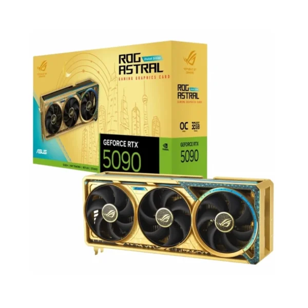 کارت گرافیک ایسوس مدل ROG Astral GeForce RTX 5090 Dhahab OC 32GB Edition GDDR7