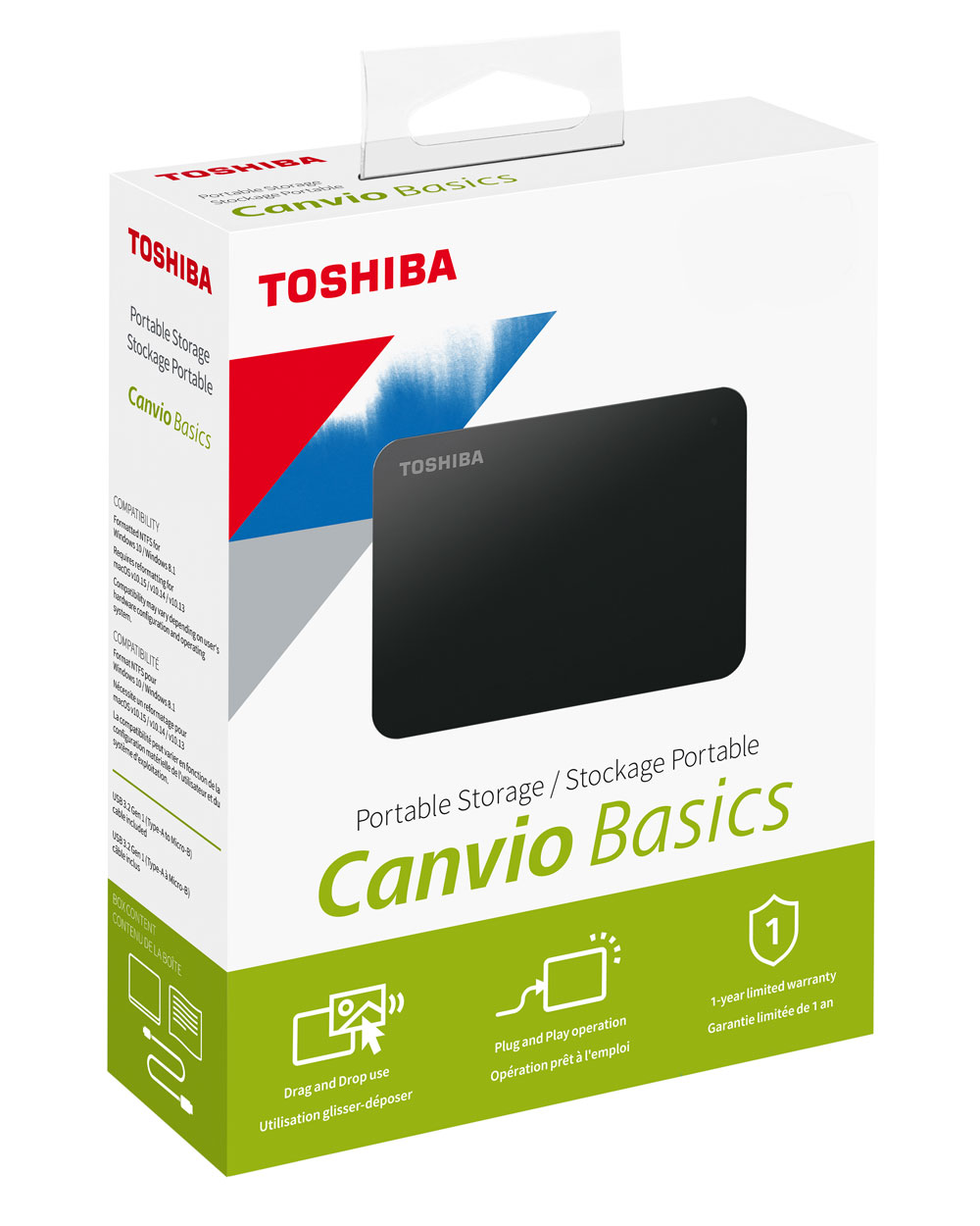 حافظه اچ دی دی اکسترنال 4 ترابایت TOSHIBA HDD 4TB CANVIO Basics - Image 2