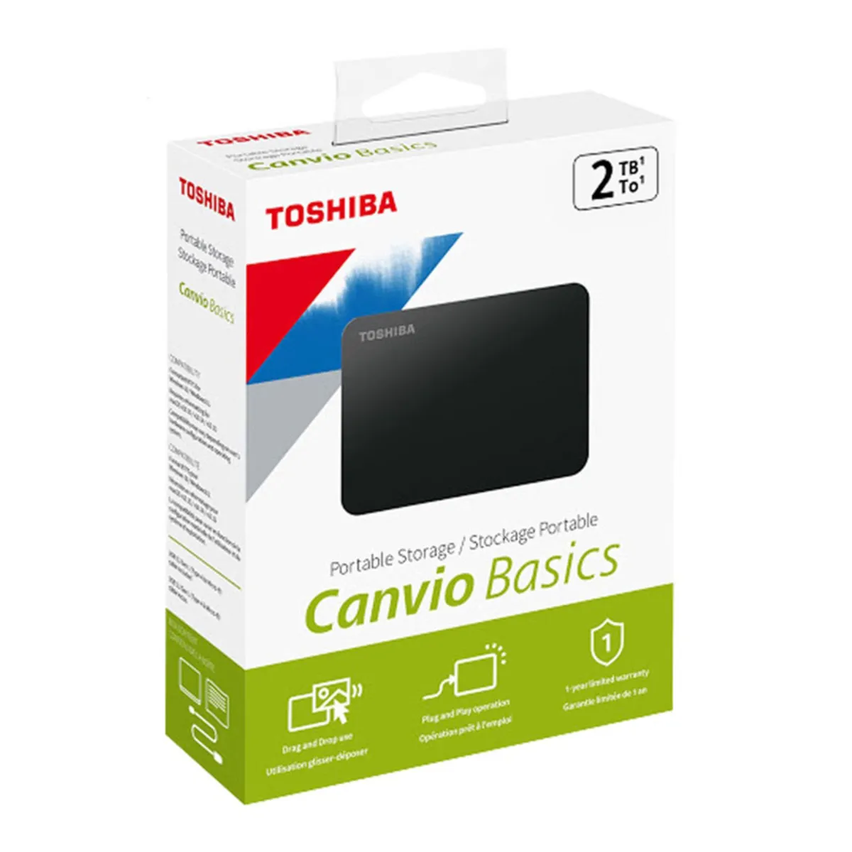 حافظه اچ دی دی اکسترنال 2 ترابایت TOSHIBA HDD 2TB CANVIO Basics
